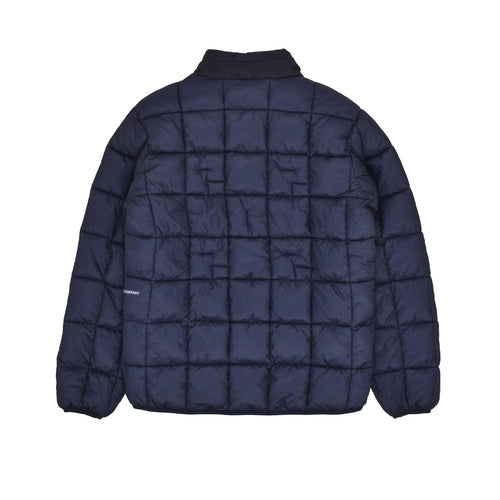 Pop Trading Co - Quilted Reversible Puffer Jacket - Navy/Drizzle