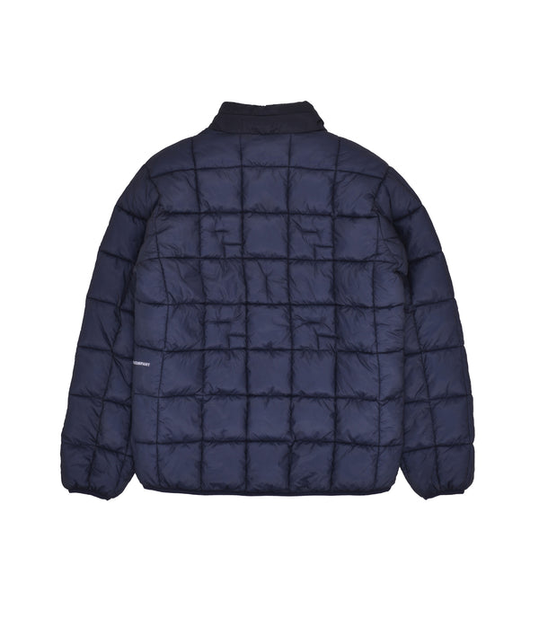 Pop Trading Company - Pop Trading Co - Quilted Reversible Puffer Jacket - Navy/Drizzle