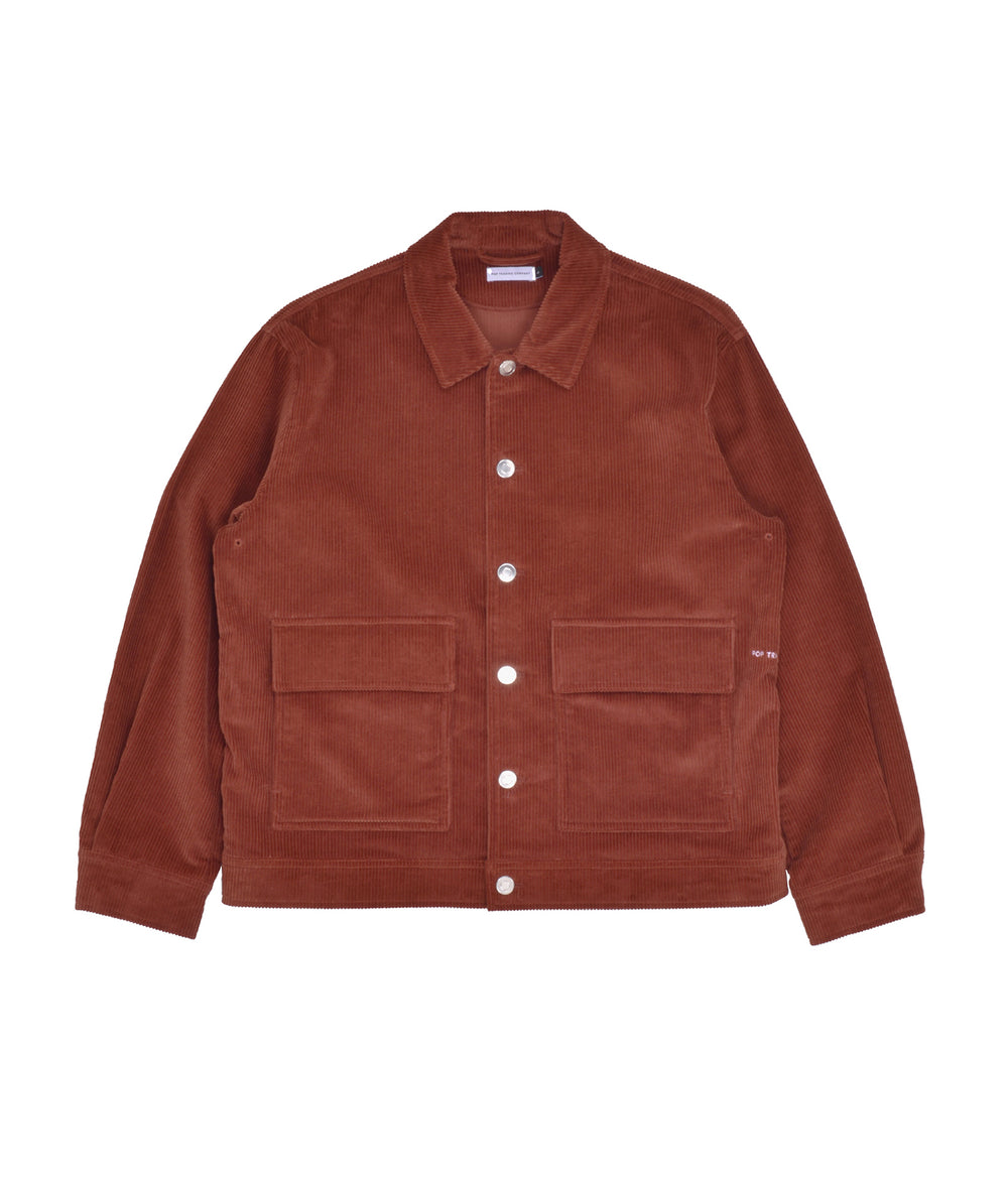 Pop Trading Company - Pop Trading Co - Pop Full Button Jacket - Fired Brick