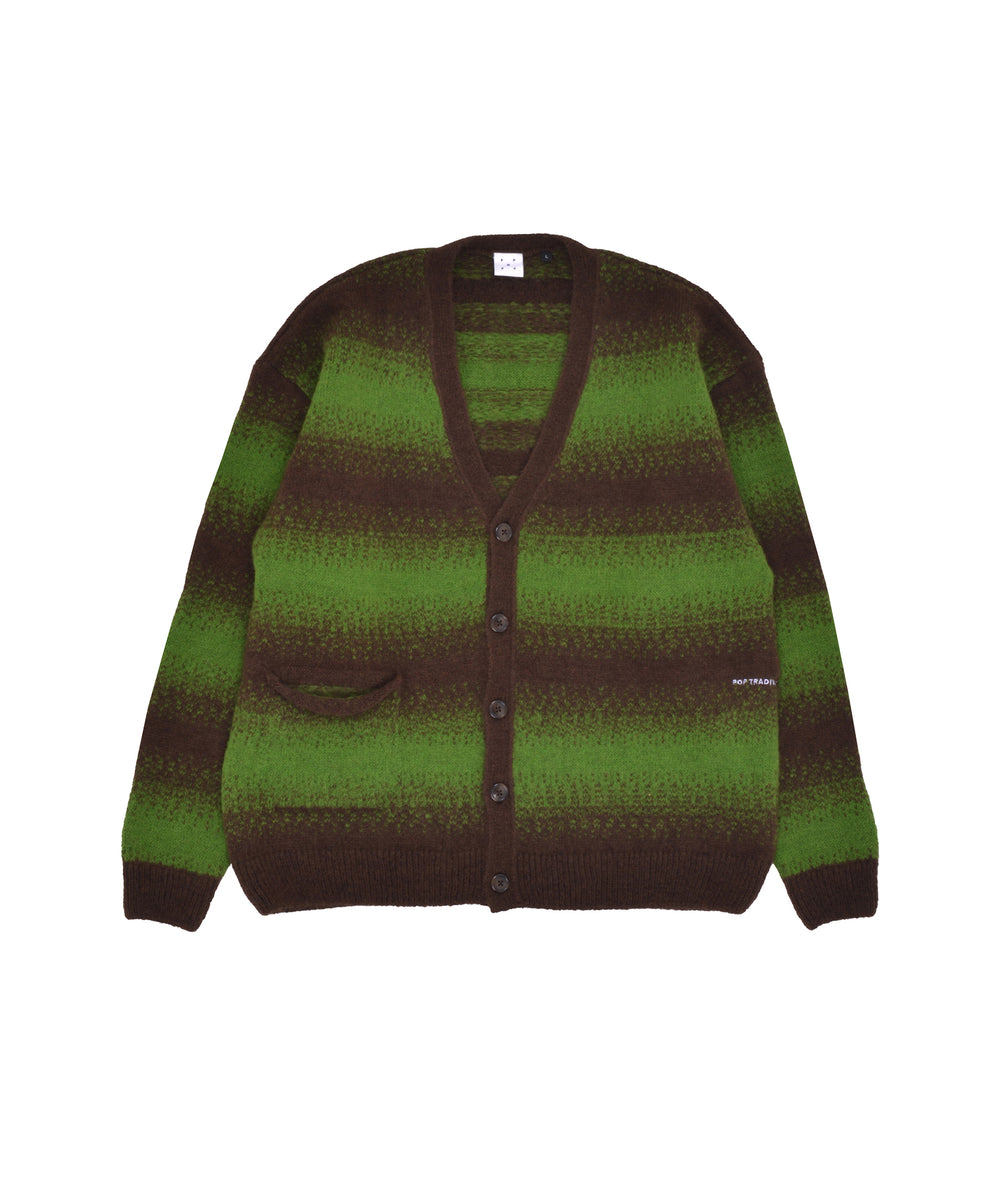 Pop Trading Company - Pop Trading Co - Striped Knitted Cardigan - Delicioso / Foliage