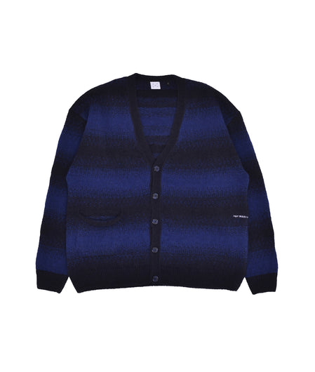 Pop Trading Co - Striped Knitted Cardigan Sodalite Blue/Black