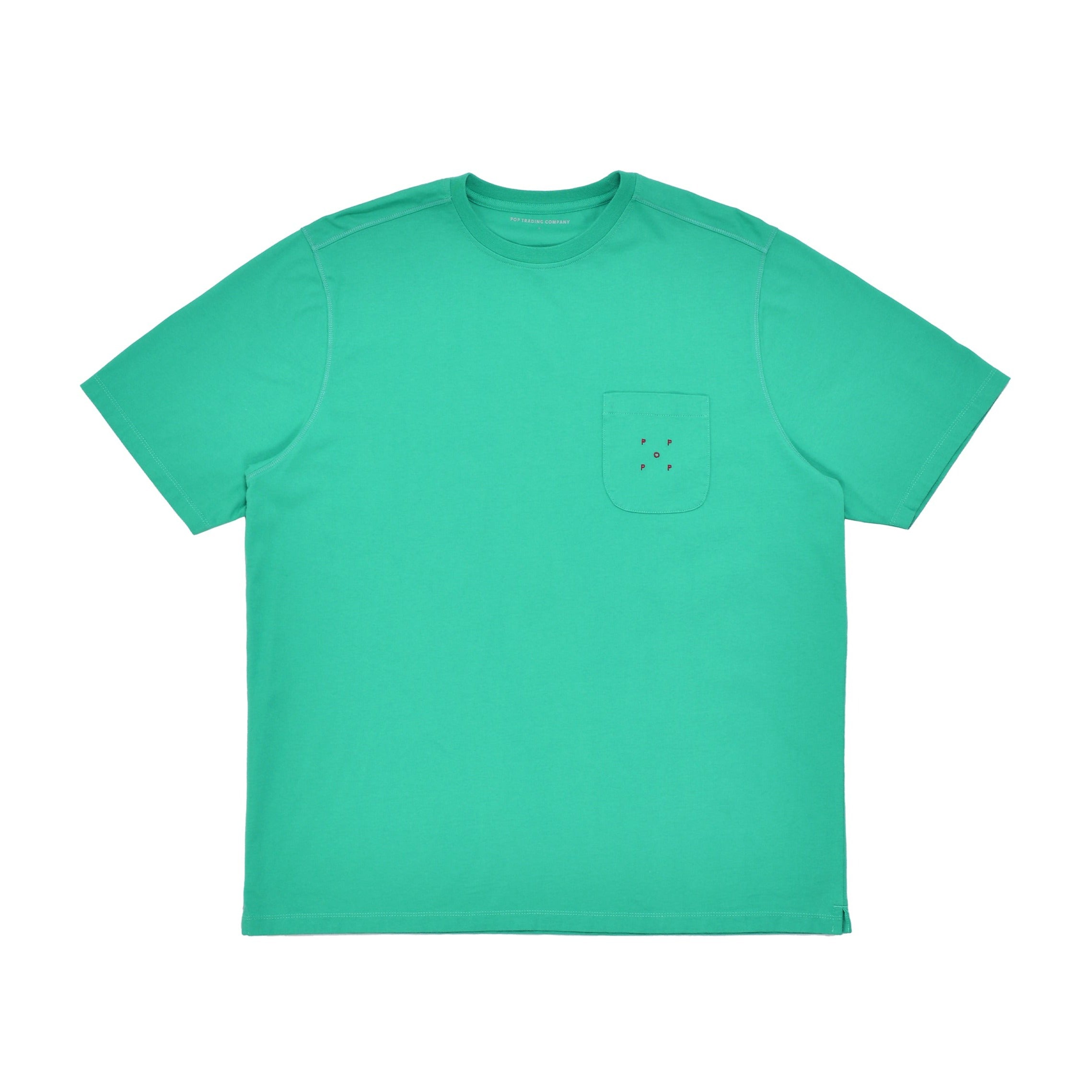 Pop Trading Company - Pop Trading Co - Pocket Logo Tee - Peacock