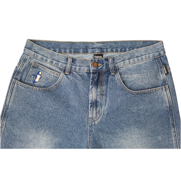 BagLady - BagLady - Denim Warp Shorts - Faded Blue