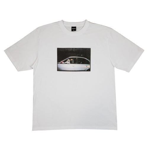 BagLady - Dog Car Tee - White