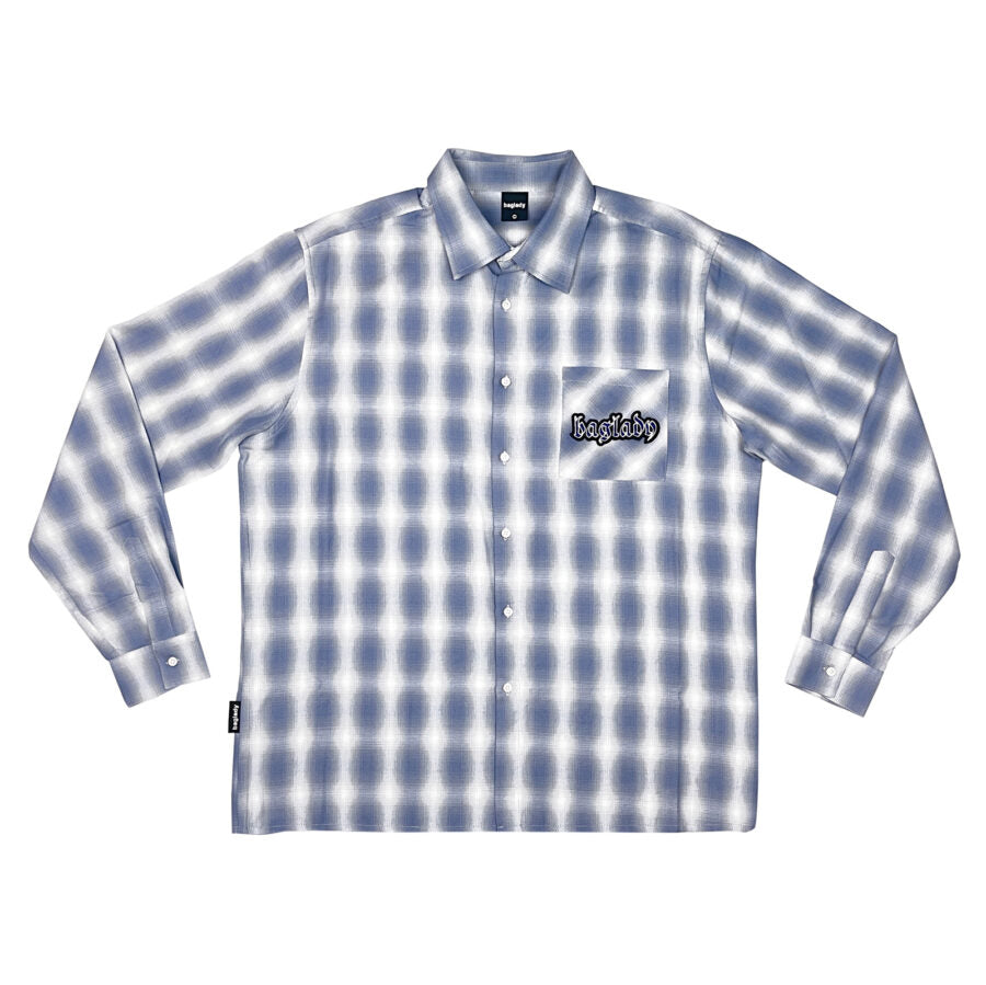 BagLady - BagLady - Plaid Hardcore Shirt - Slate Blue