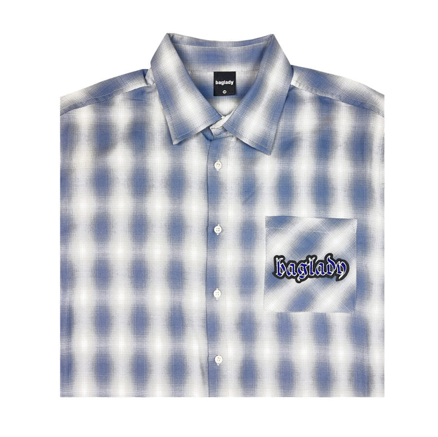 BagLady - BagLady - Plaid Hardcore Shirt - Slate Blue