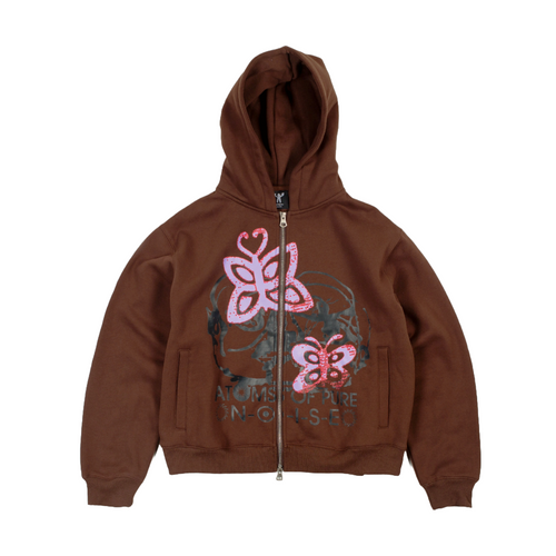 Candice - Pure Noise Zip Hood - Brown