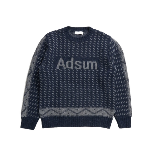 Adsum - Logo Knit Crewneck - Blue