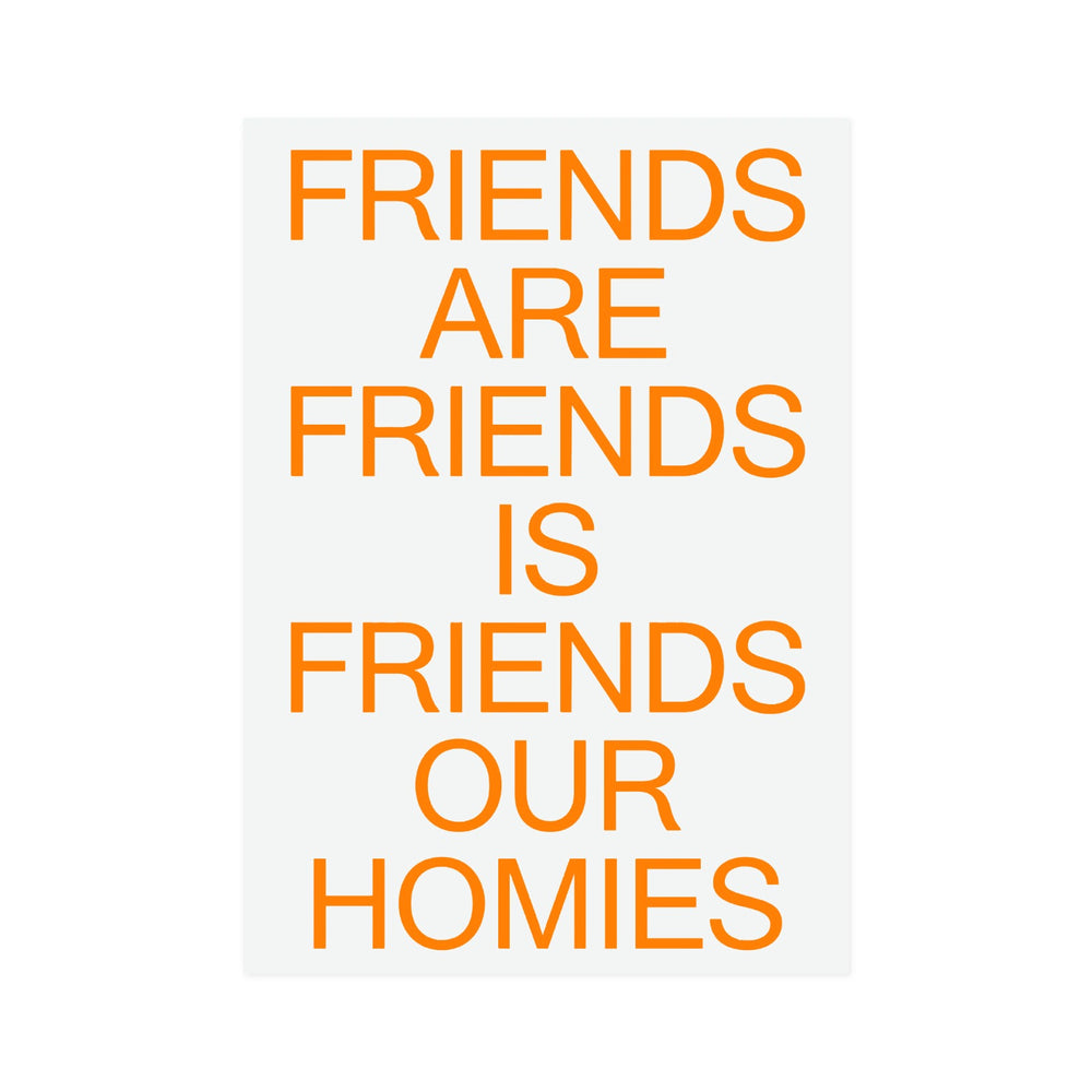 Catalogue Library - Catalogue Design - Friends Our Family A2  Print - Tangerine