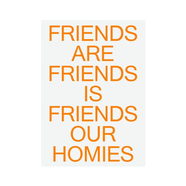 Catalogue Library - Catalogue Design - Friends Our Family A2  Print - Tangerine