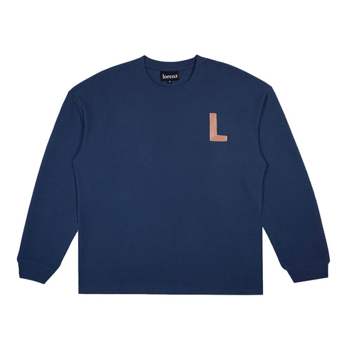 Lorenz - Waffle Knit Long Sleeve - Blue