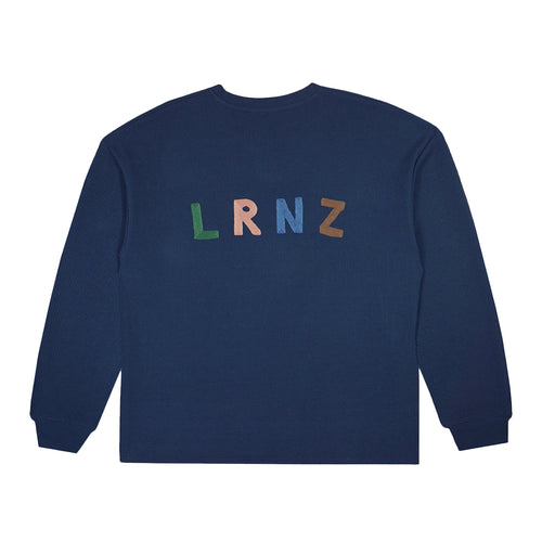 Lorenz - Waffle Knit Long Sleeve - Blue