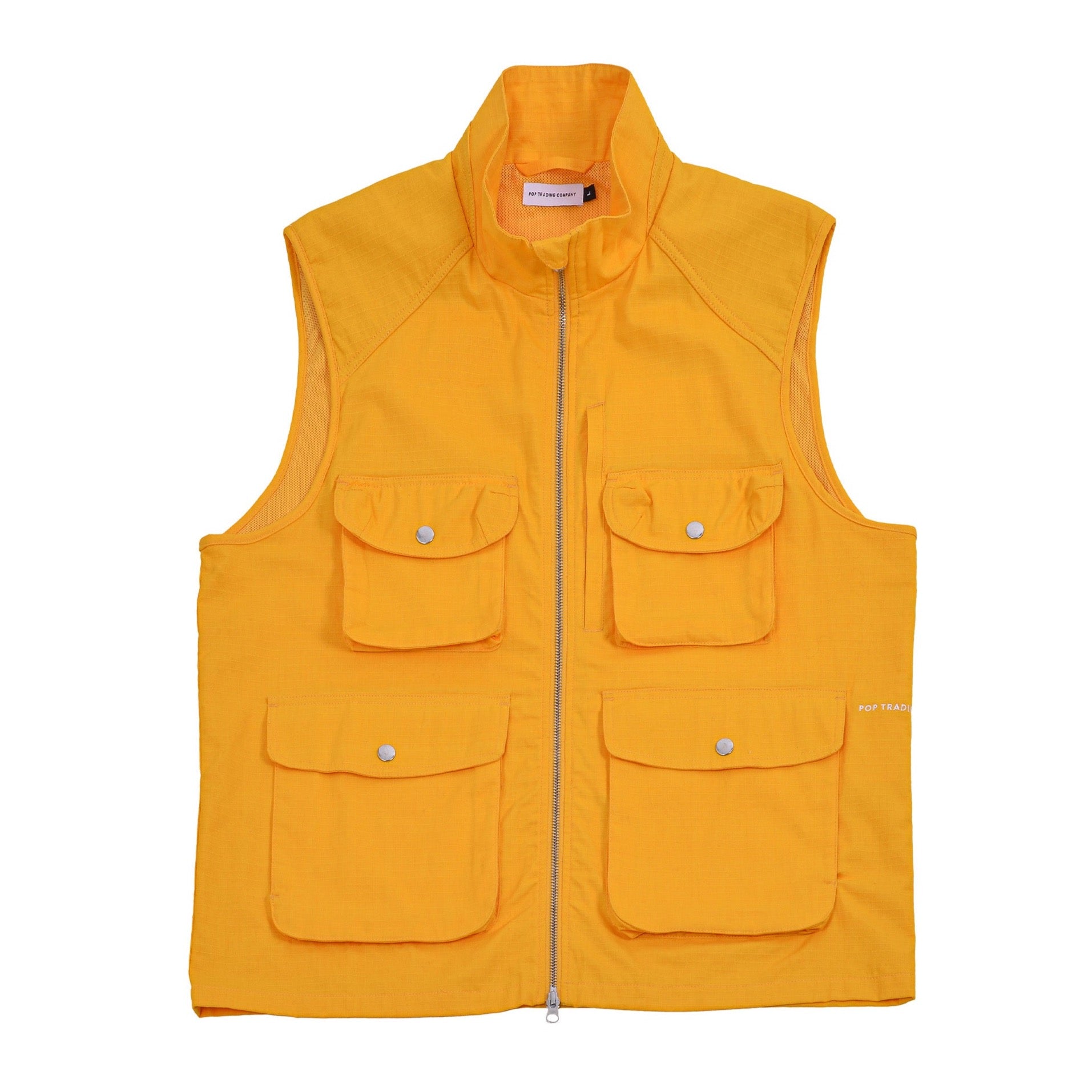 Pop Trading Company - Pop Trading Co - Safari Vest - Citrus Yellow