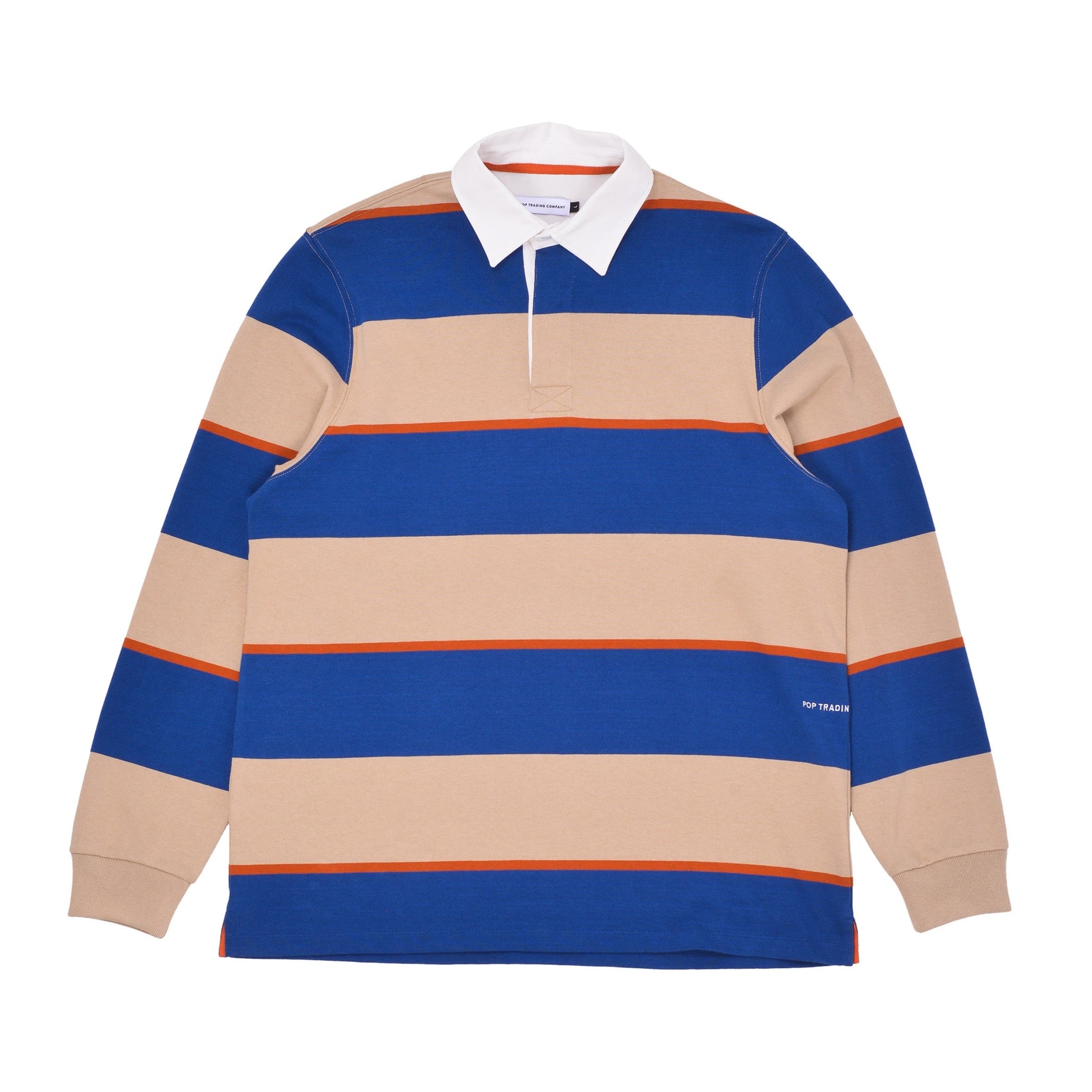 Pop Trading Company - Pop Trading Co - Striped Rugby Shirt - White Pepper