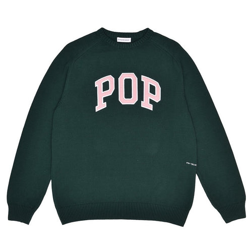 Pop Trading Co - Arch Knitted Crewneck - Bistro Green
