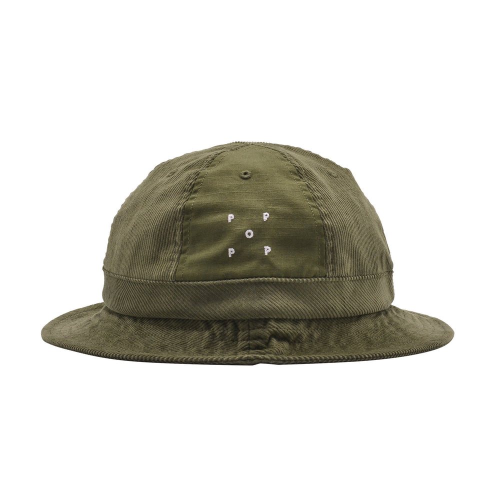 Pop Trading Company - Pop Trading Company - Ripstop / Cord Bell Hat - Olivine