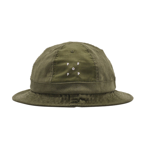 Pop Trading Company - Ripstop / Cord Bell Hat - Olivine