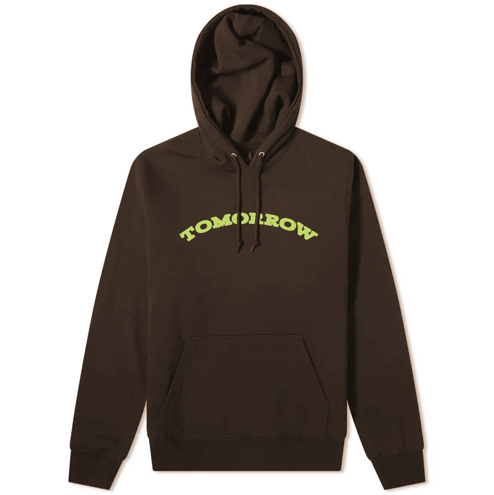 Tomorrow - Tomorrow - Logo Hooded Sweatshirt - Brown & Green