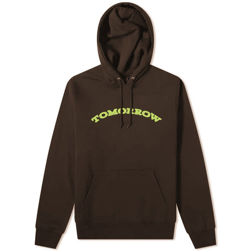 Tomorrow - Logo Hooded Sweatshirt - Brown & Green