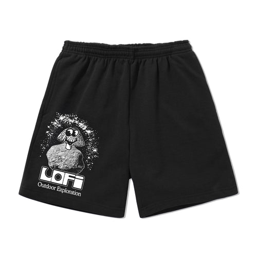 Lo-Fi - Outdoor Exploration - Fleece Shorts - Black