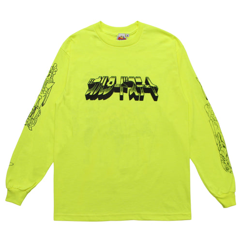 C.C.P - Ken Russell Altered State Long Sleeve Tee - Acid Neon