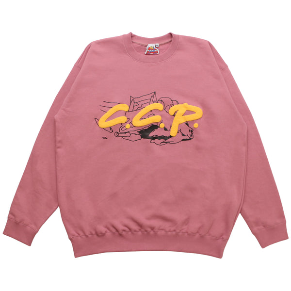 c.c.p - C.C.P - Flying Logo Sweatshirt by Leomi Sadler - Pink