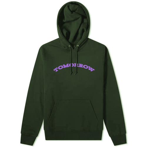 Tomorrow - Logo Hooded Sweatshirt - Green & Purple