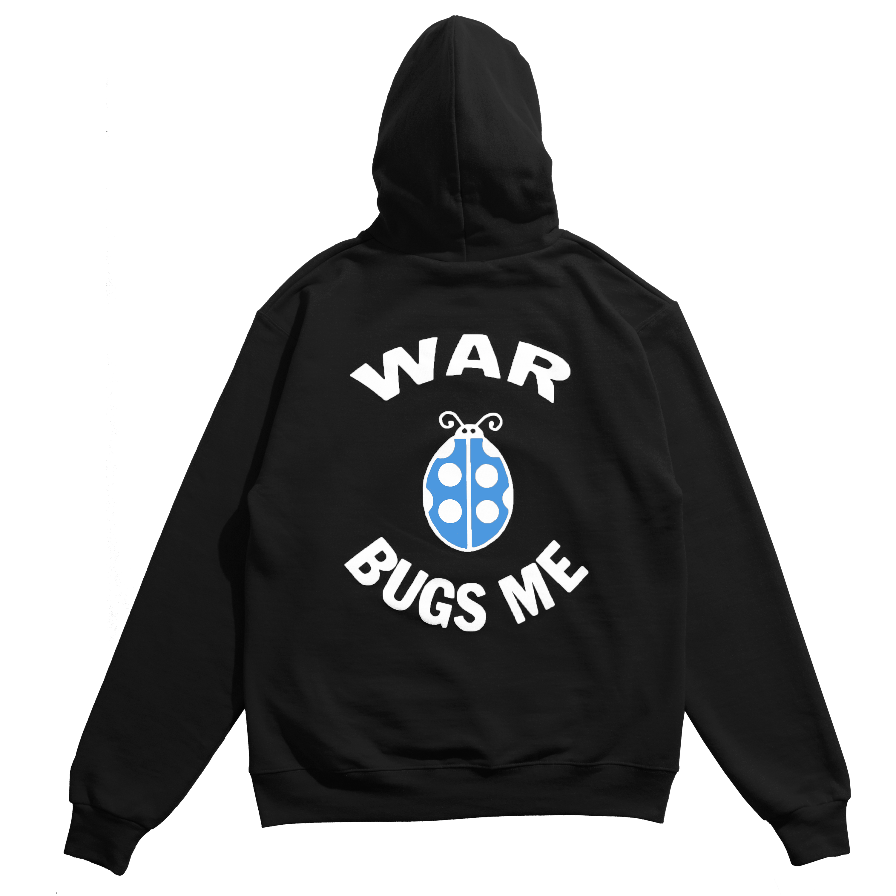 war bugs me - War Bugs Me - Logo Hooded Sweatshirt - Black