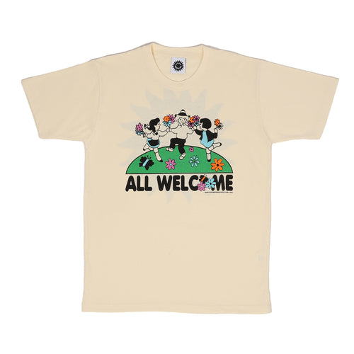 Good Morning Tapes -All Welcome Garden Tee - Natural
