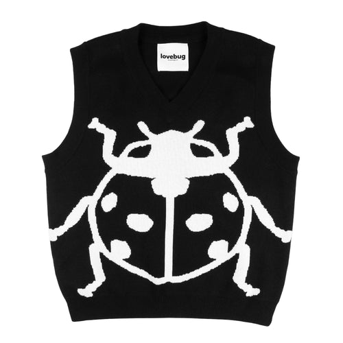 War Bugs Me - Lovebug Sweater Vest - Black
