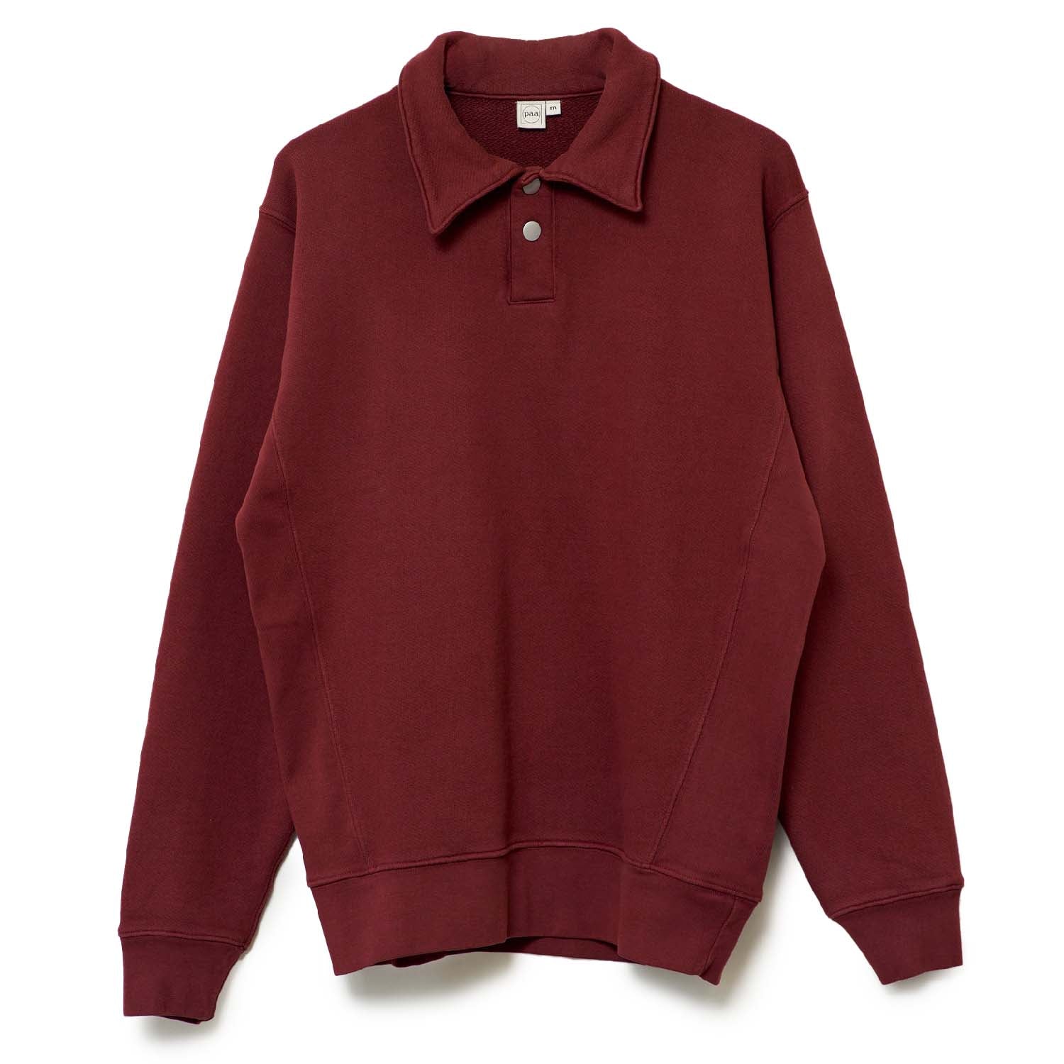 Paa - Paa - Long Sleeve Polo Sweatshirt 2 - Cordovan