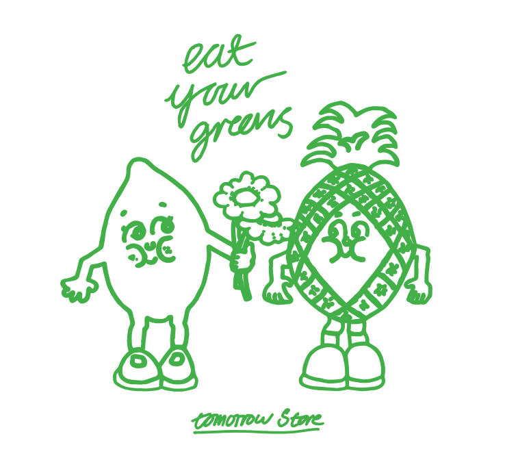 Tomorrow - Tomorrow x Eat Your Greens - Mates T-Shirt - White