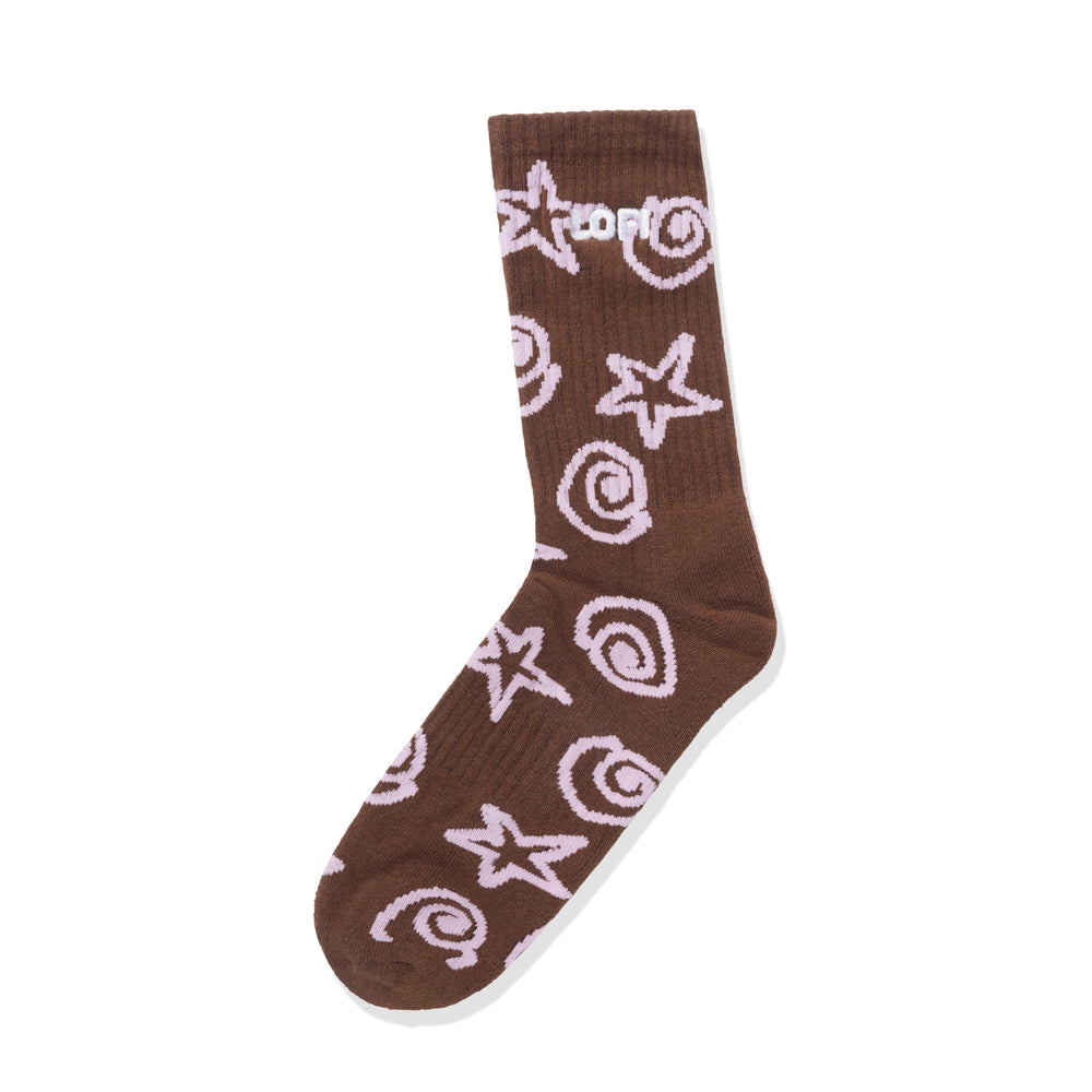 Lo-Fi - Lo-Fi - Shapes Socks - Brown