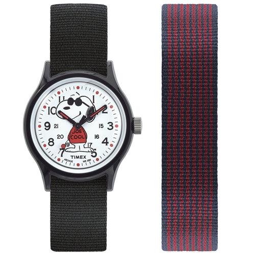 Timex MK1 x Peanuts - Snoopy 36mm Fabric Strap Watch Box Set