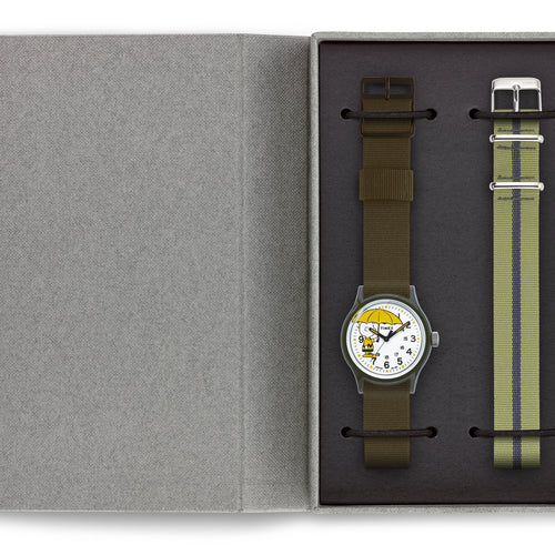 Timex MK1 - Charlie Brown 36mm Fabric Strap Watch Box Set