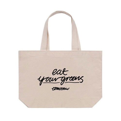 Tomorrow x Eat Your Greens - Large Classic Logo Puff Print Tote