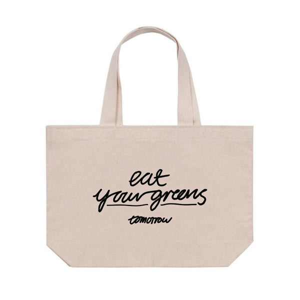 Tomorrow - Tomorrow x Eat Your Greens - Large Classic Logo Puff Print Tote