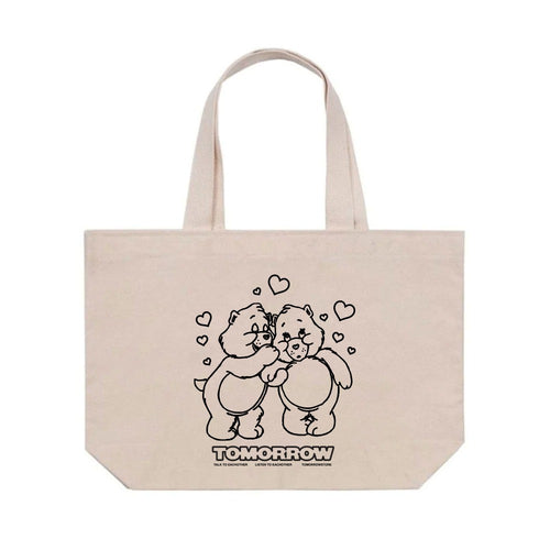 Tomorrow -Talk To Each Other // Listen To Each Other Puff Print Tote