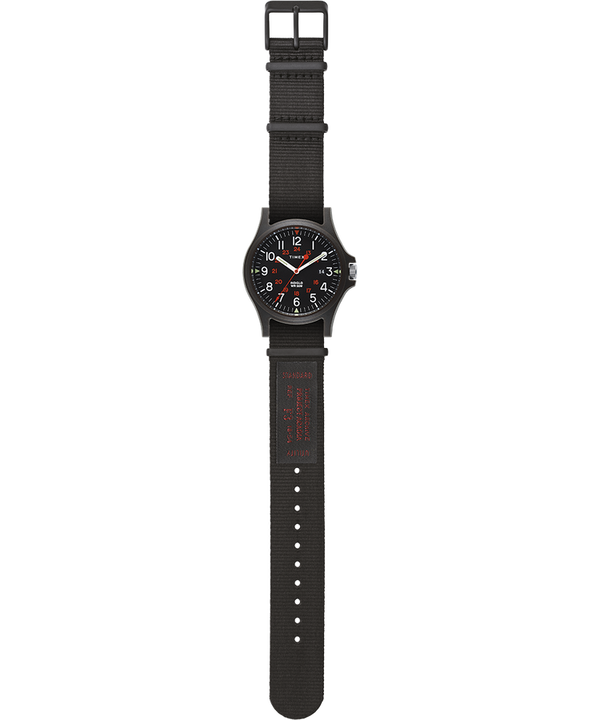 Timex - Timex Acadia 40mm Military Grosgrain Strap Watch - Black