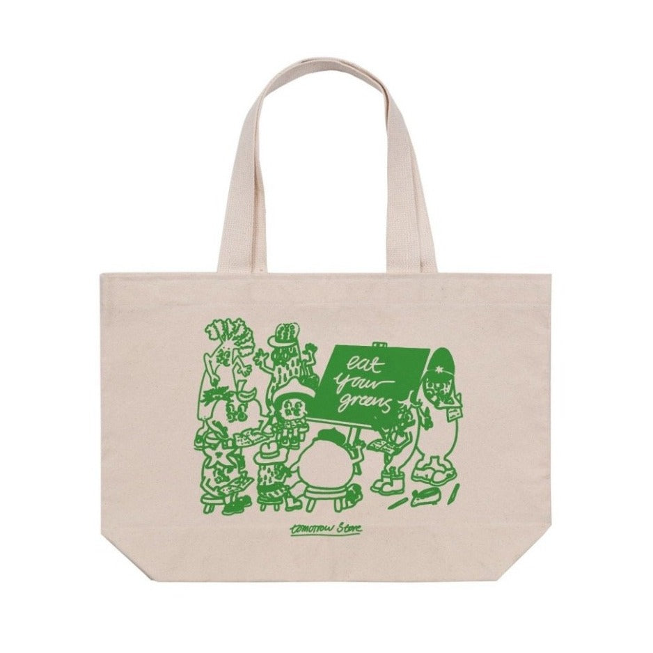 Tomorrow - Tomorrow x Eat Your Greens - Classroom- Large Natural Tote