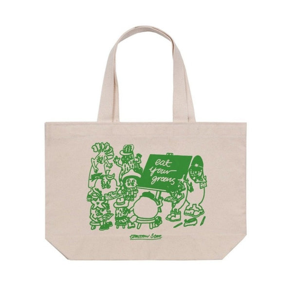 Tomorrow - Tomorrow x Eat Your Greens - Classroom- Large Natural Tote
