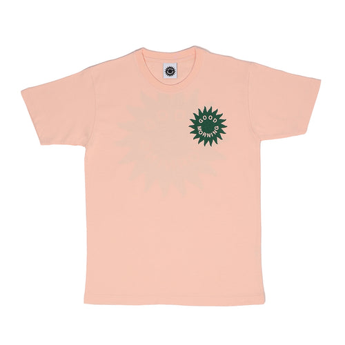 Good Morning Tapes -Sun Logo Tee - Peach