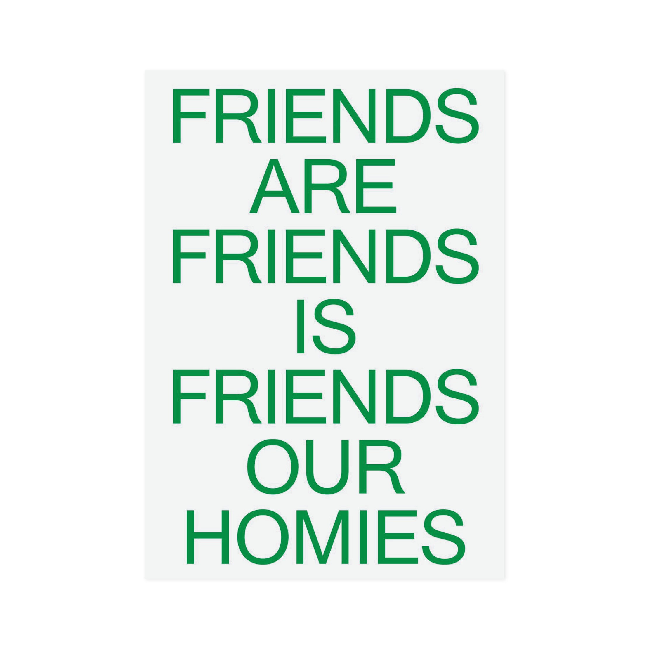 Catalogue Library - Catalogue Design - Friends Our Family A2 Print - Green