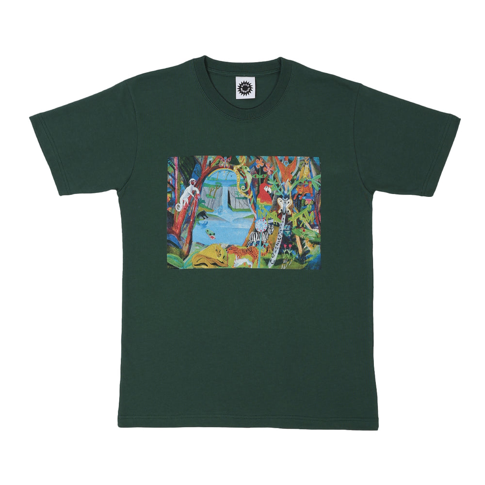 Good Morning Tapes - Good Morning Tapes -LSD World Peace Jungle Logo Tee - Forest