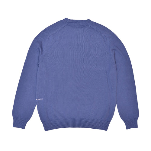 Pop Trading Co - Arch Knitted Crewneck - Coastal Fjord