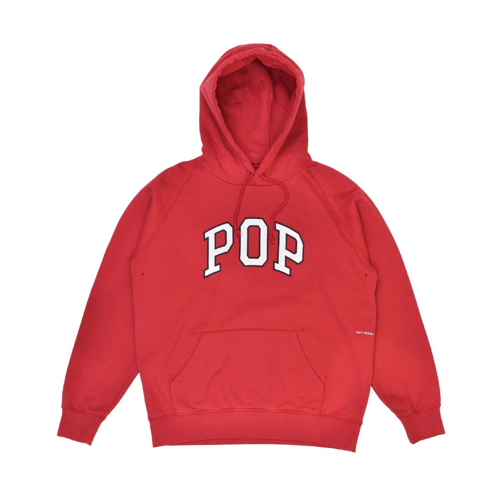 Pop Trading Company - Pop Trading Co - Arch Hooded Sweat - Rio Red