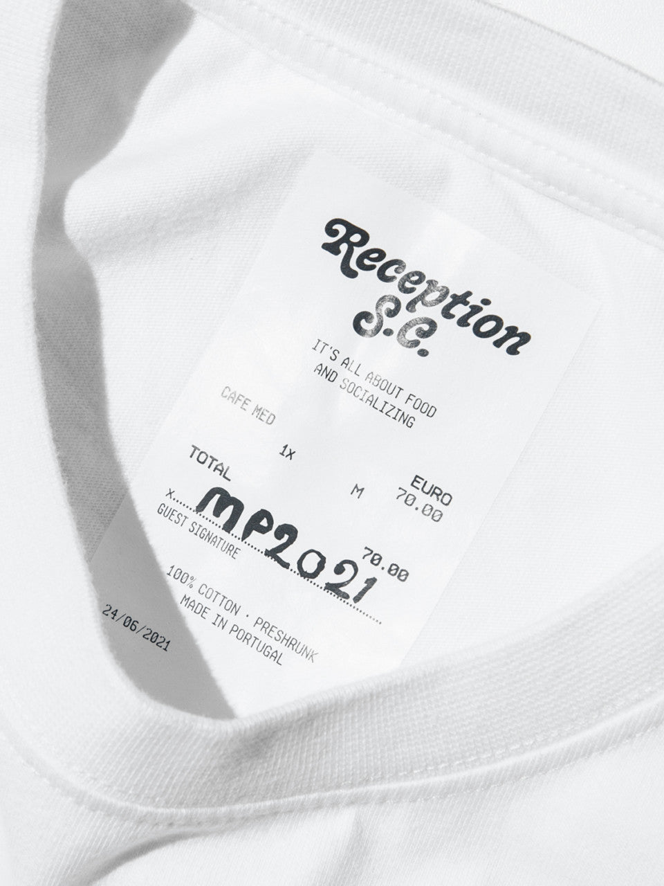 Reception - Reception -Cafe Med Long Sleeve Tee - White