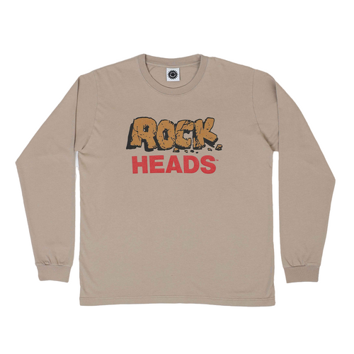 Good Morning Tapes - Rock Heads Long Sleeve Tee - Sand