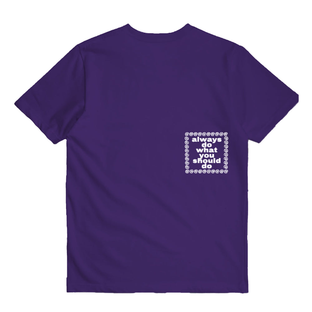 Token x Always do What You Should Do - Token x @lways -Large Logo Tee - Purple