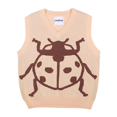 Copy of War Bugs Me - Lovebug Sweater Vest - Tan Peach